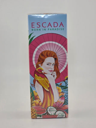 Escada Born in Paradise Eau de Toilette 50ml, limitiertes Parfum, farbenfrohes Design, Rarität