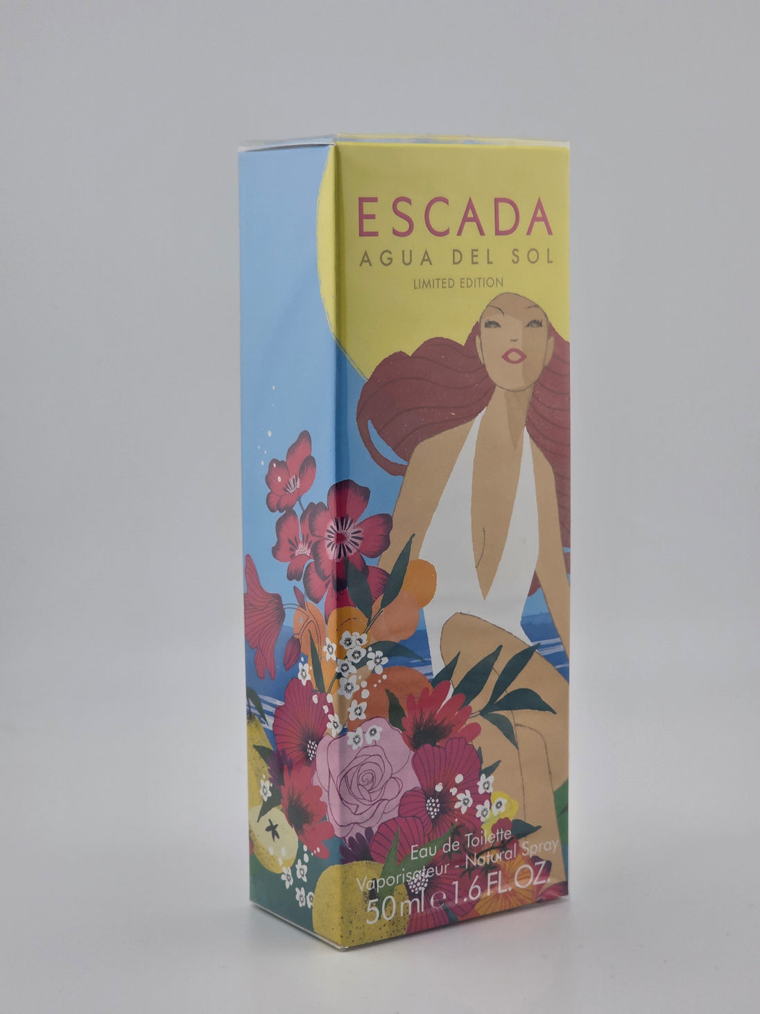 Escada Agua del Sol Eau de Toilette 50ml, limitierte Edition, bunte Verpackung mit Blumenmotiv
