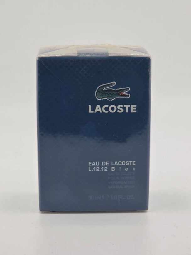 Lacoste Eau de Toilette L.12.12 Bleu Herrenduft in blauer Verpackung, 30 ml, Herrenparfum