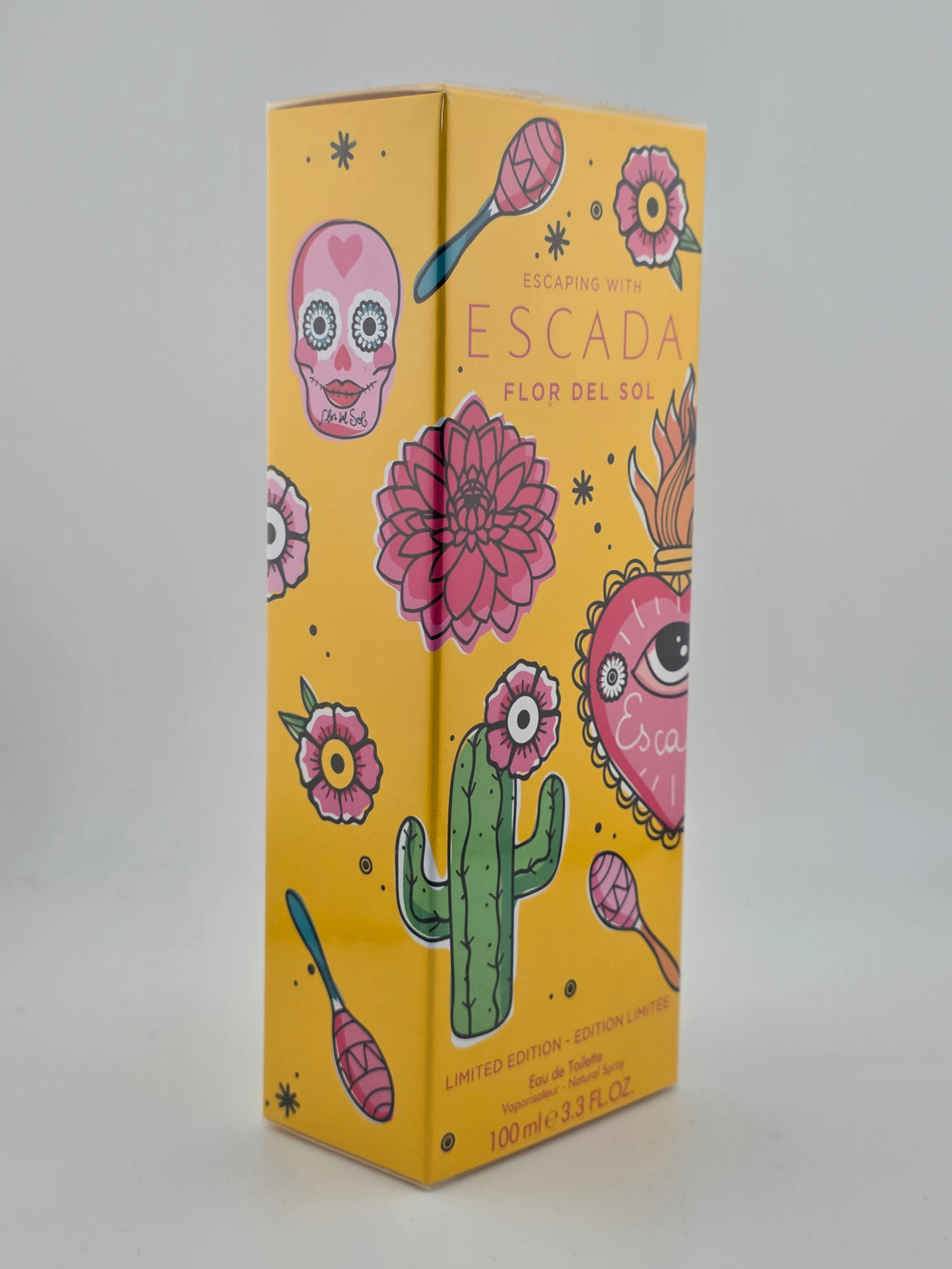 Escada Flor del Sol Eau de Toilette 100ml, limitierte Edition, farbenfrohe Verpackung, Rarität