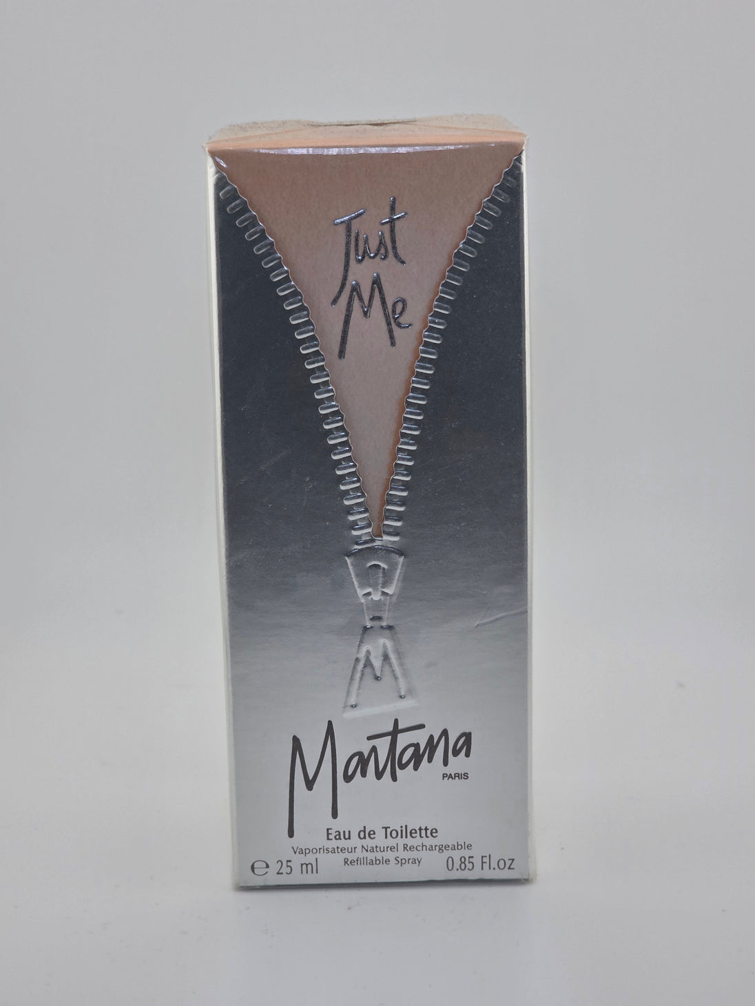 Montana Just Me Eau de Toilette 25ml Miniatur, silberne Verpackung, Rarität, Vintage