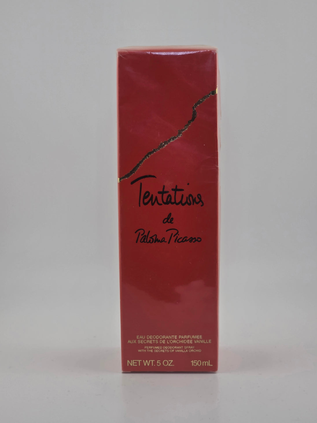 Paloma Picasso Tentations Eau Deodorante Parfumée 150ml, Rarität, rote Vintage-Verpackung