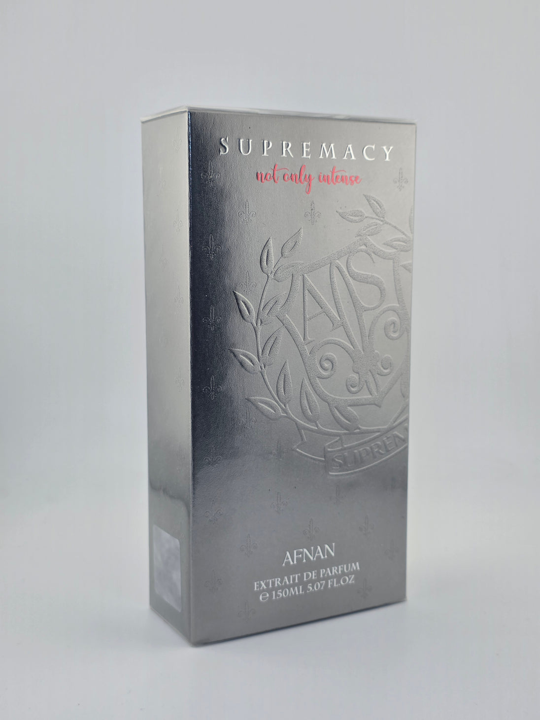 Afnan Supremacy Not Only Intense Extrait de Parfum 150ml, silberne Verpackung, seltene Collector's Edition