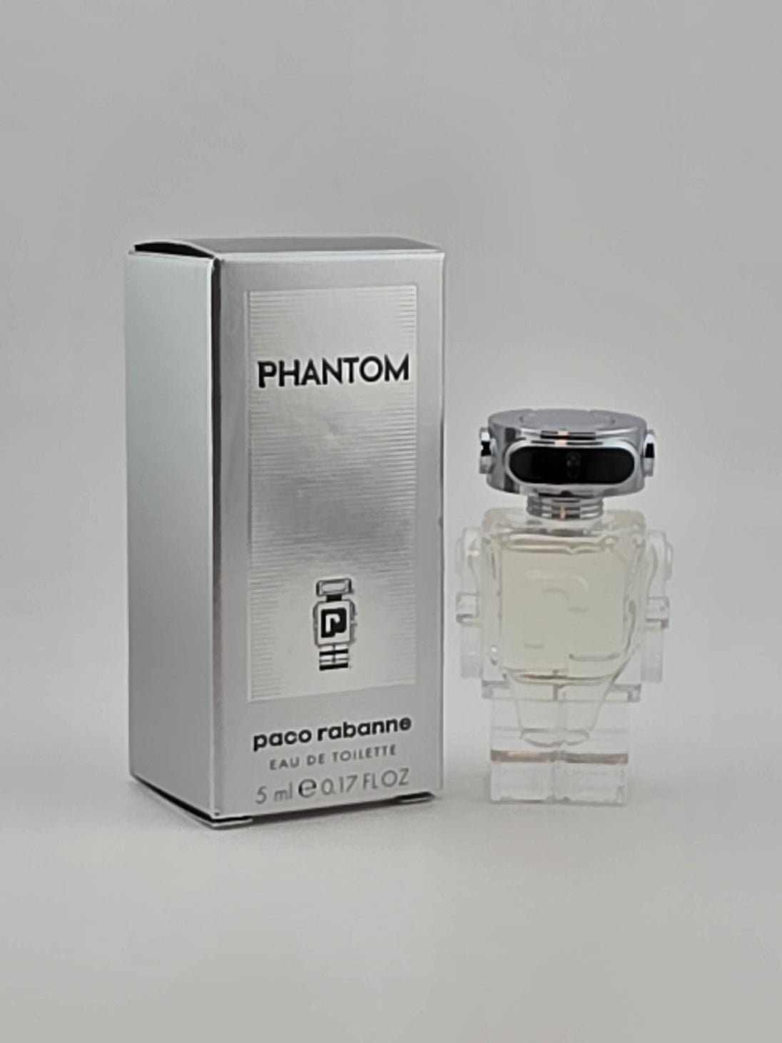 Paco Rabanne Phantom Eau de Toilette Miniatur 5ml, silberne Box, Rarität