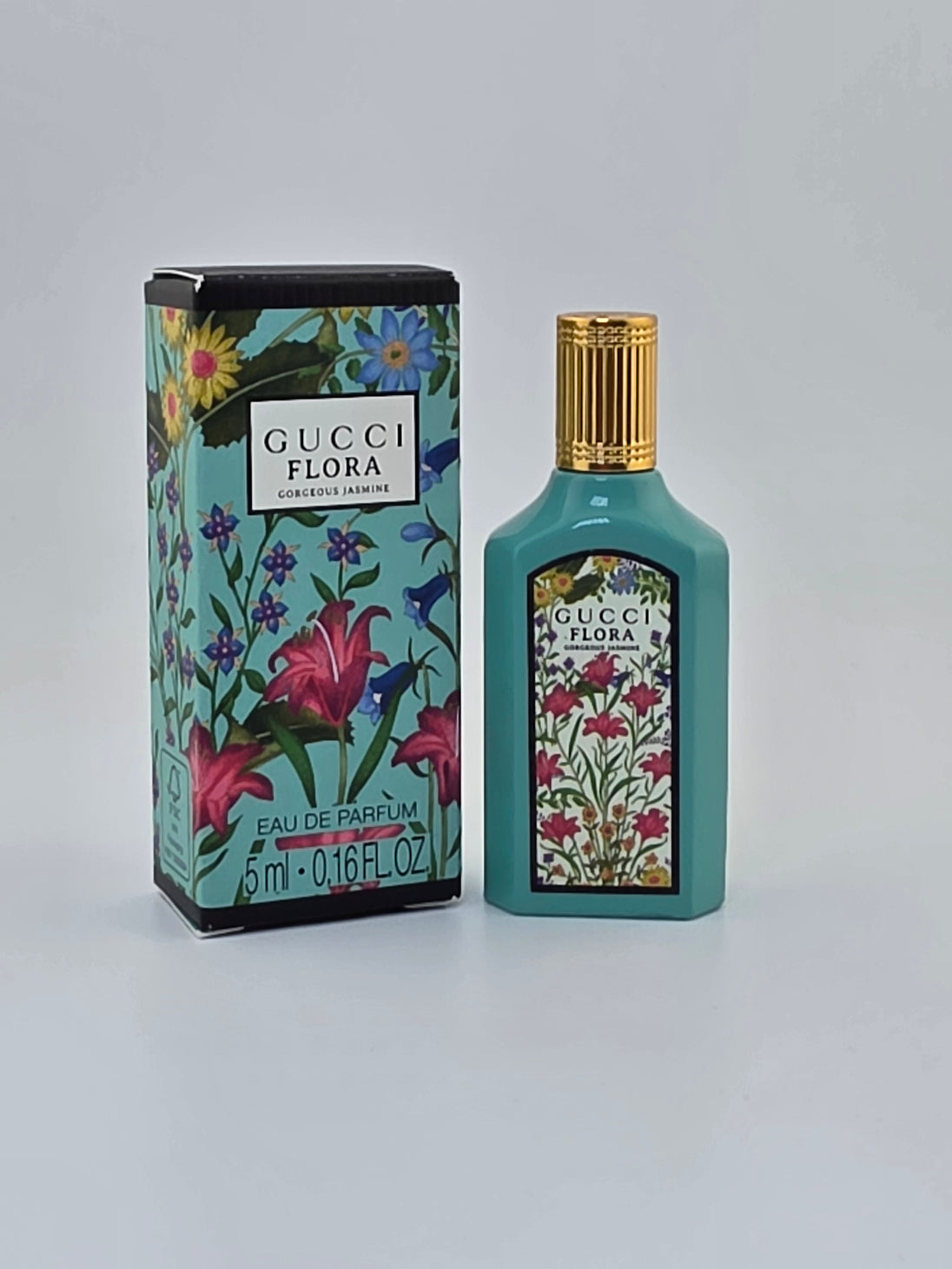 Gucci Flora Gorgeous Jasmine Eau de Parfum Miniatur 5ml, limitierte Edition, florales Design, Rarität