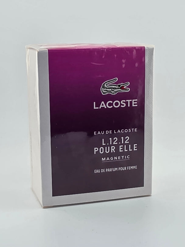 Lacoste L.12.12 Pour Elle Magnetic Eau de Parfum für Damen, lila Verpackung, Duft
