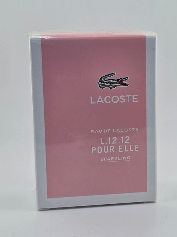 Lacoste L.12.12 Pour Elle Sparkling Eau de Toilette, Damenparfum, 50ml, pinke Verpackung