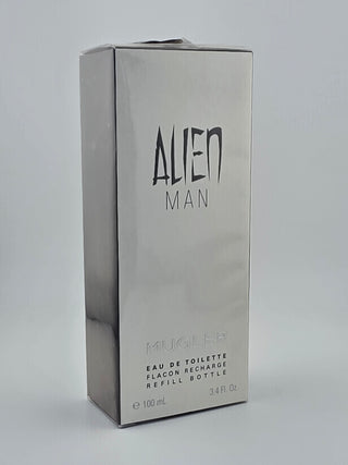 Mugler Alien Man Eau de Toilette 100ml Refill Flakon Rarität Herrenduft silberne Box