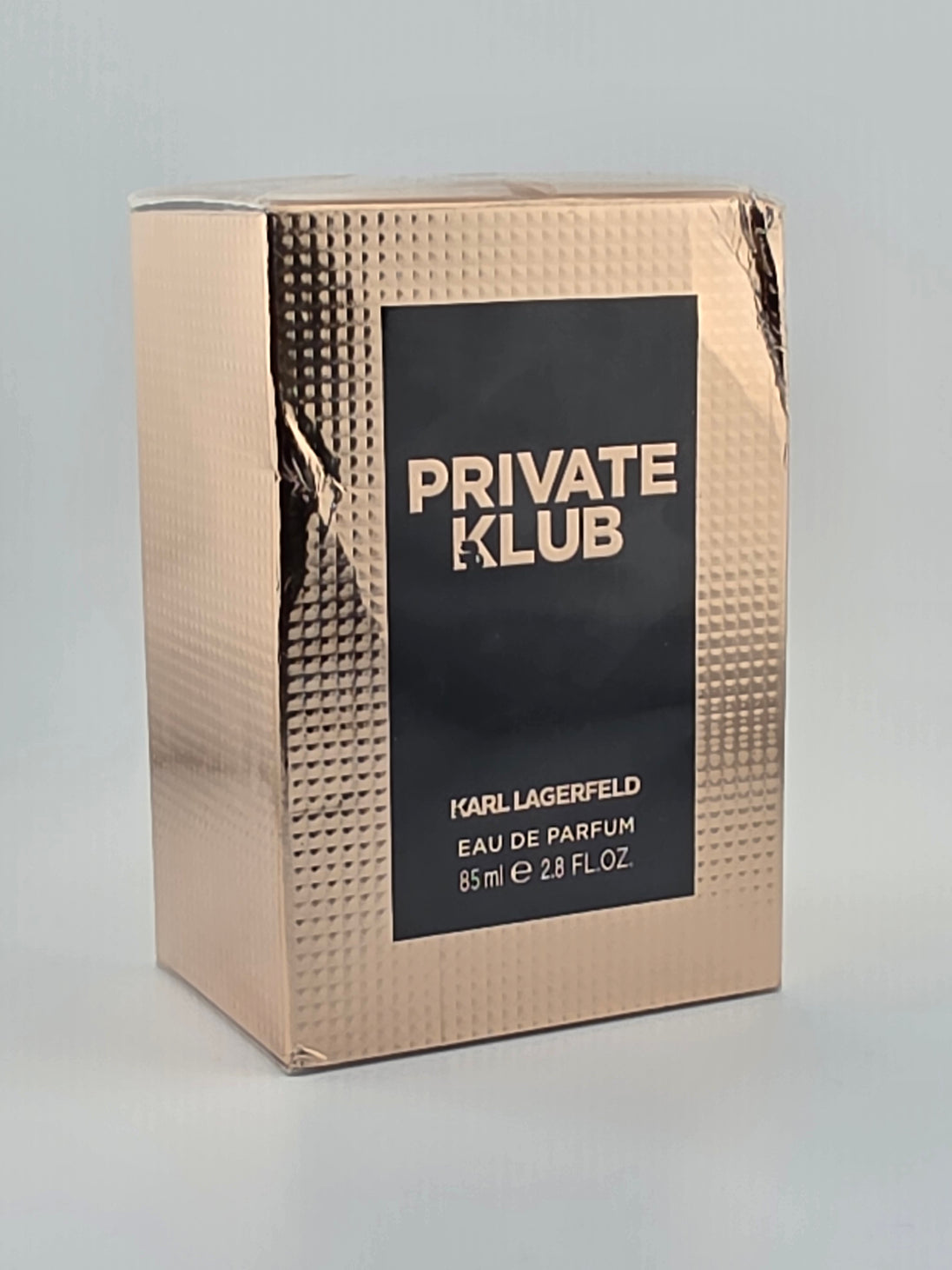 Karl Lagerfeld Private Klub Eau de Parfum 85ml, goldene Verpackung, Parfum Rarität