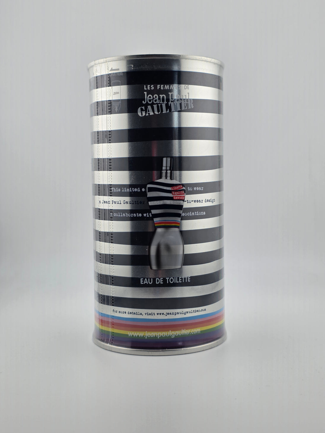 Jean Paul Gaultier Eau de Toilette limitiert, Collector's Edition, gestreifte Vintage-Dose