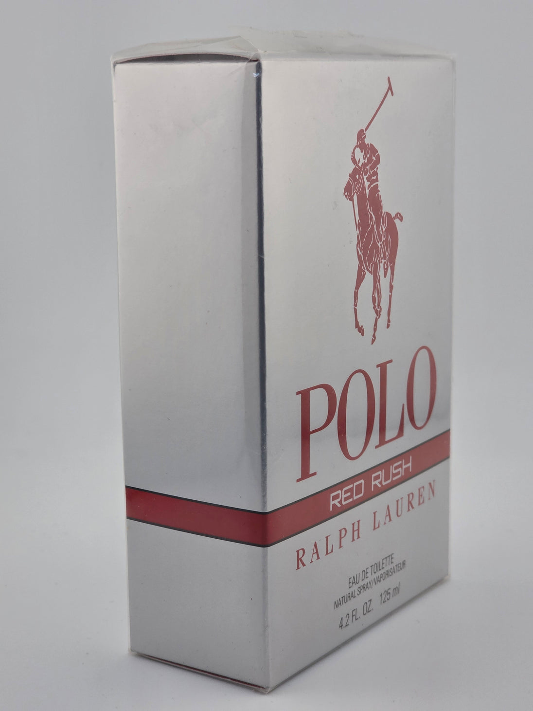 Ralph Lauren Polo Red Rush Eau de Toilette 125ml, silberne Verpackung, Herrenduft