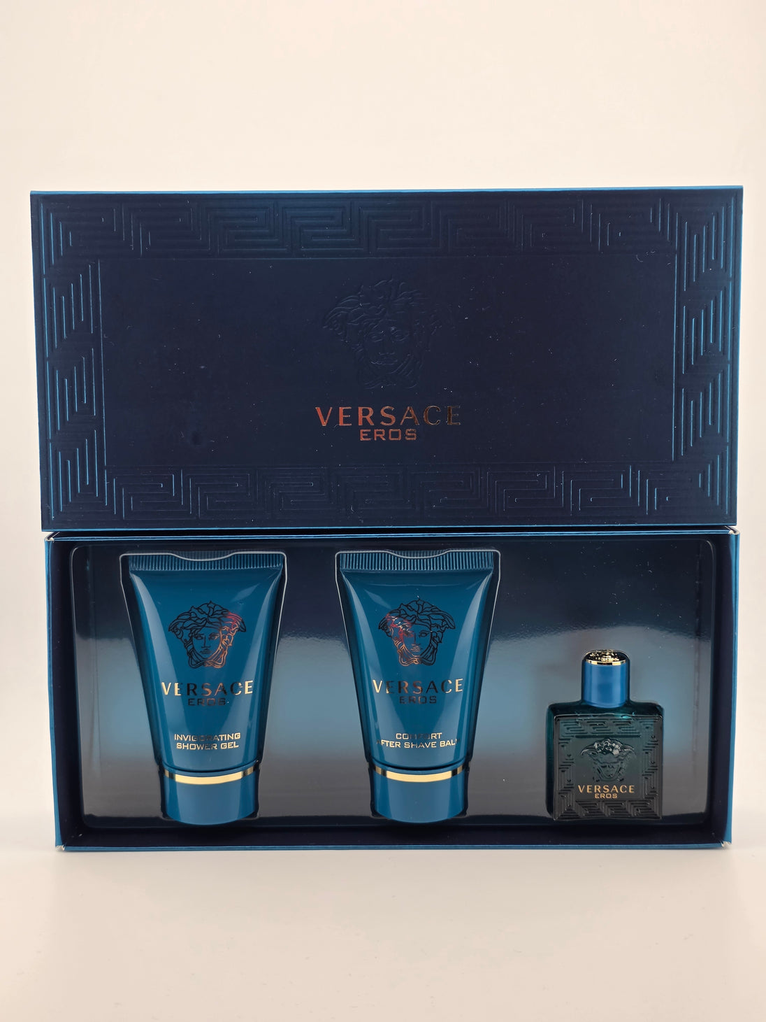 Versace Eros Miniatur Eau de Toilette Set, inkl. Duschgel und After Shave Balsam, Rarität