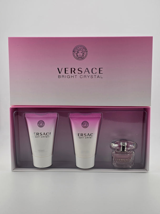Versace Bright Crystal Geschenkset mit Miniatur Eau de Toilette, Creme, limitiert, Beauty-Rarität