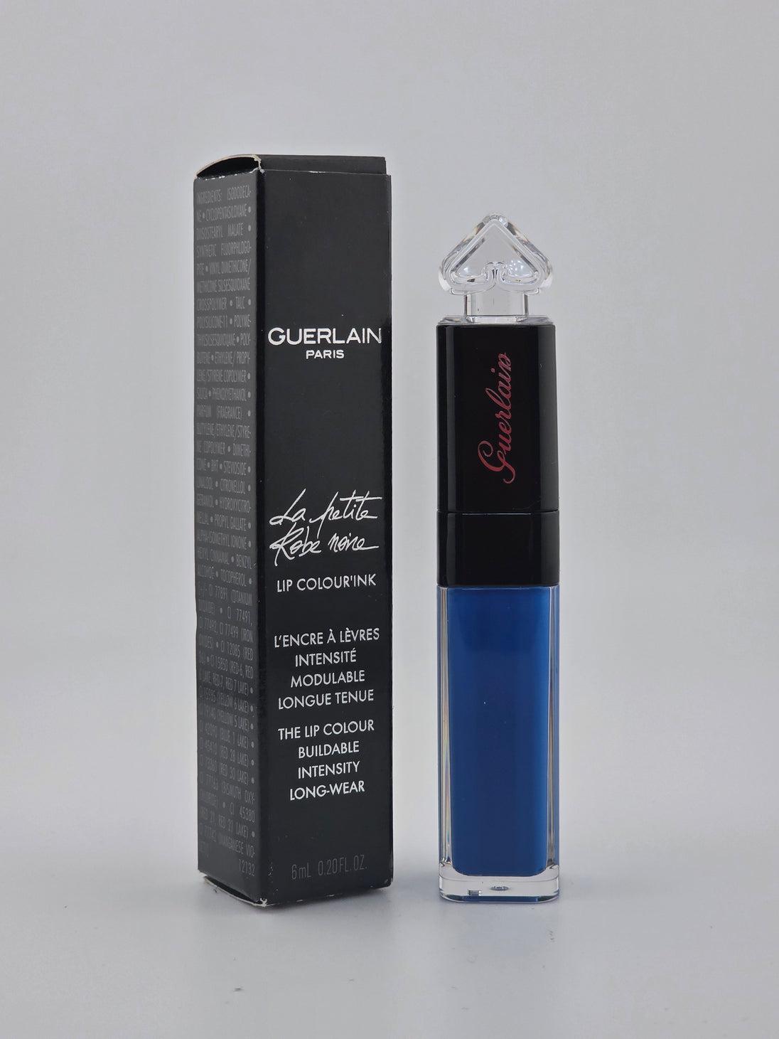 Guerlain La Petite Robe Noire Lip Colour'Ink Miniatur 6ml, blaue Lippenfarbe, limitiert, Rarität