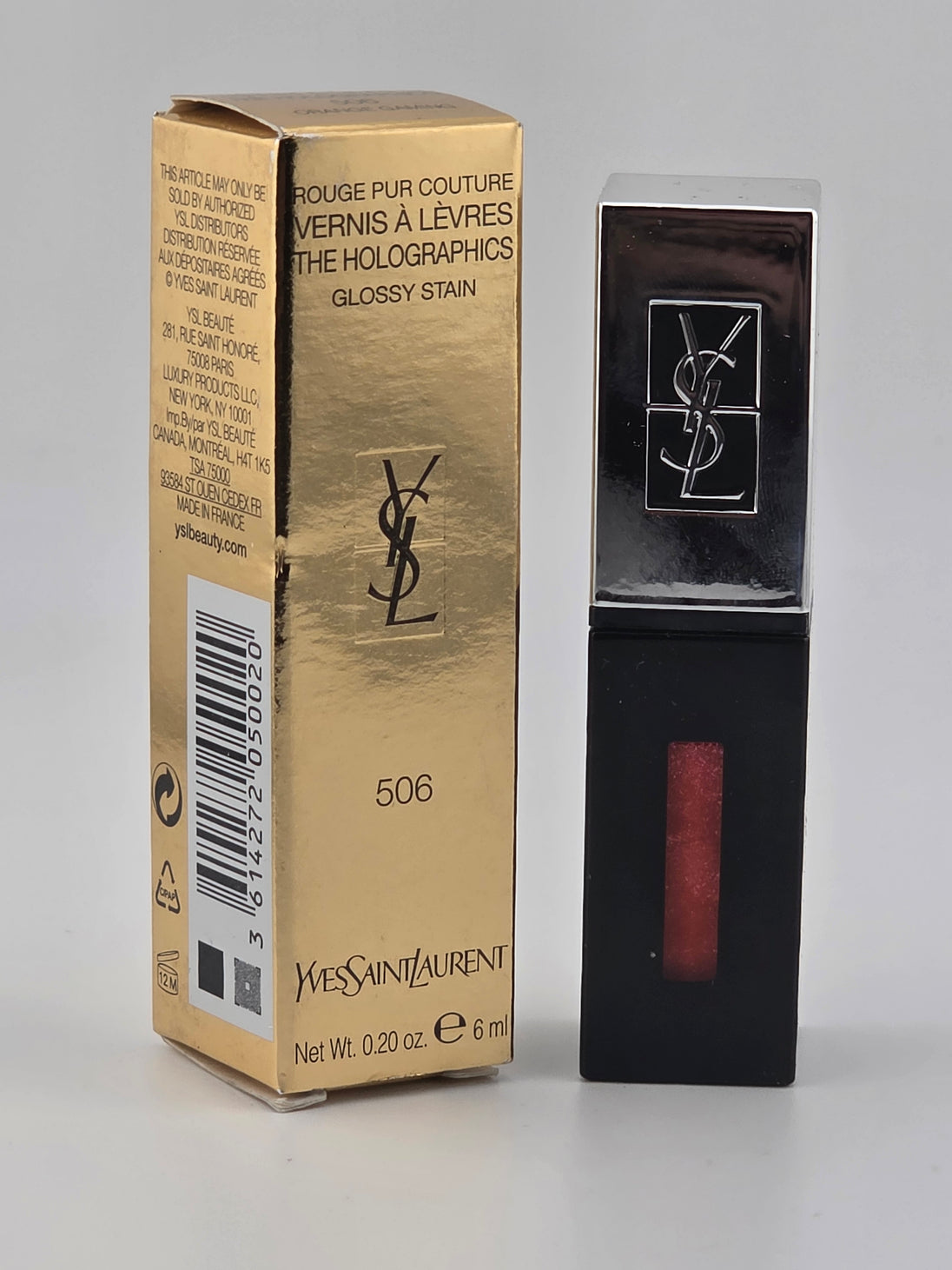 Yves Saint Laurent Rouge Pur Couture Vernis à Lèvres Holographics 506, 6ml, limitiert, Beauty-Rarität
