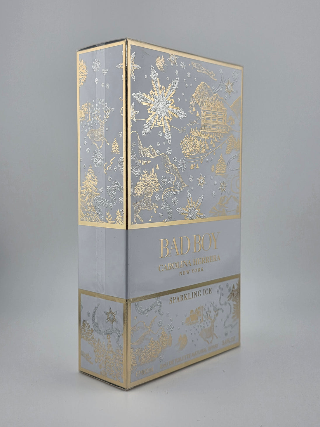 Carolina Herrera Bad Boy Sparkling Ice 100ml Eau de Toilette, limitierte Winter-Edition mit Schneeflocken-Design