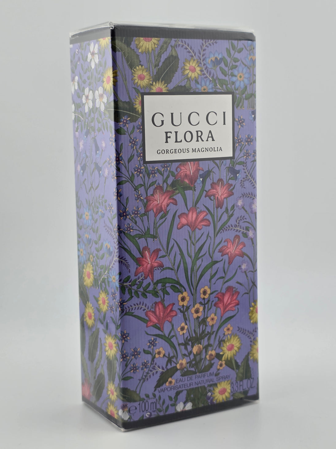 Gucci Flora Gorgeous Magnolia Eau de Parfum 100ml, Vintage-Box mit Blumenmuster, Rarität für Sammler