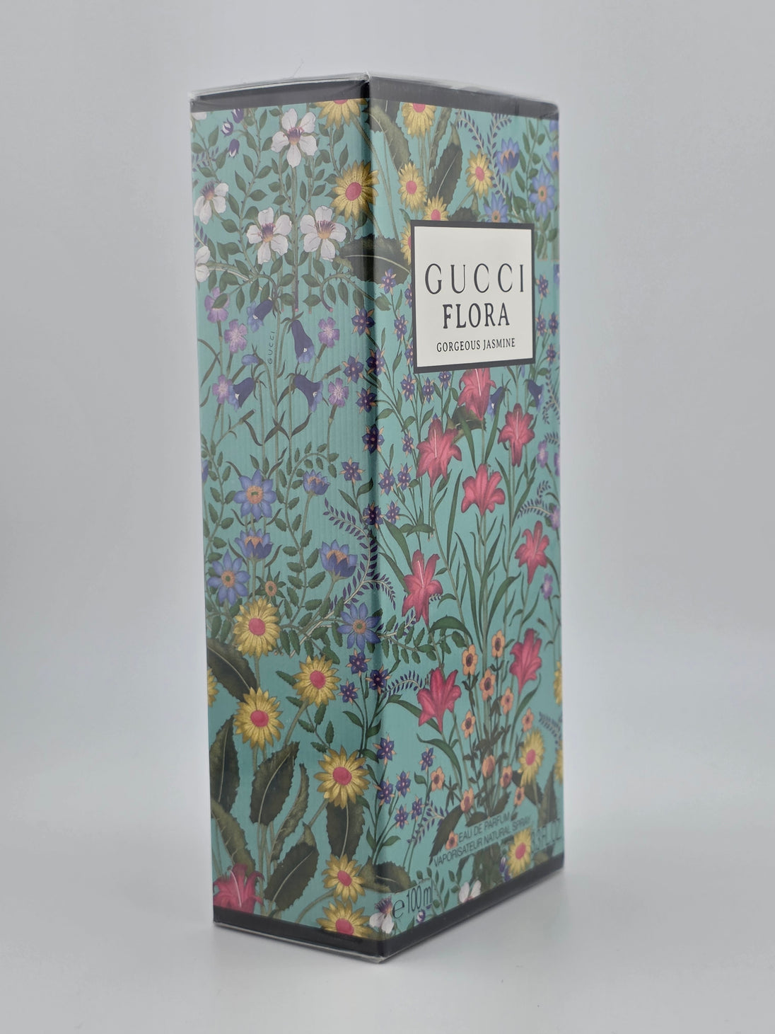 Gucci Flora Gorgeous Jasmine Eau de Parfum 100ml, Vintage-Flakon mit Blumenmuster, Rarität für Sammler