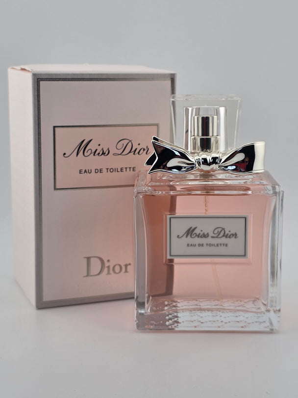 Dior Miss Dior Eau de Toilette 100ml, Vintage Parfumflakon mit Schleife, Rarität für Sammler
