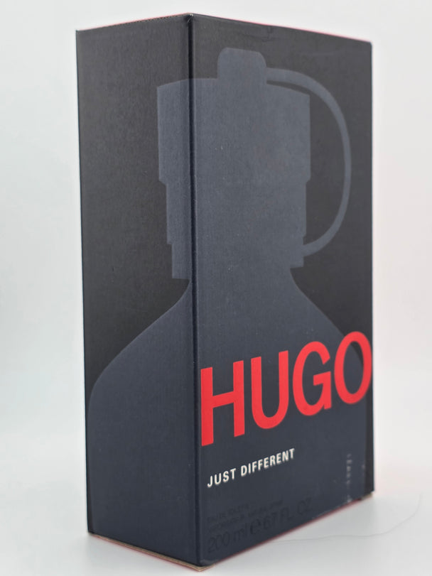 HUGO Just Different Eau de Toilette 200ml, Herrenparfum in schwarzer Box, Rarität & Vintage
