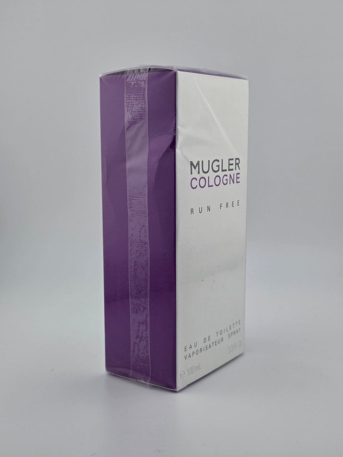 Mugler Cologne Run Free Eau de Toilette 100ml, Vintage Parfum in lila-weißer Verpackung, Rarität