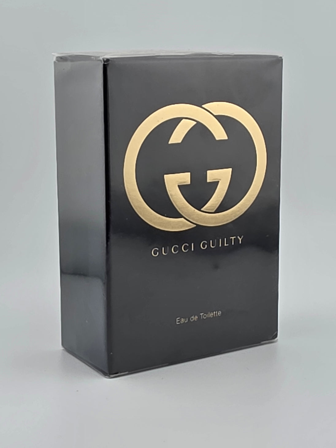 Gucci Guilty Eau de Toilette 50ml, schwarze Verpackung mit goldener GG-Logo, Rarität & Vintage Parfum