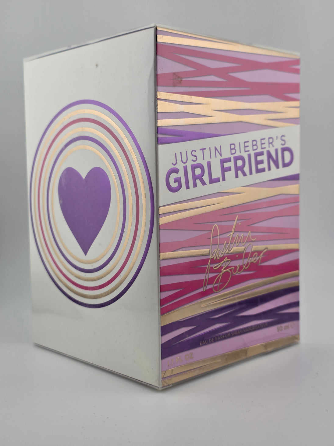 Justin Bieber's Girlfriend Eau de Parfum 50ml, Vintage Rarität mit Herz-Design, limitierte Edition