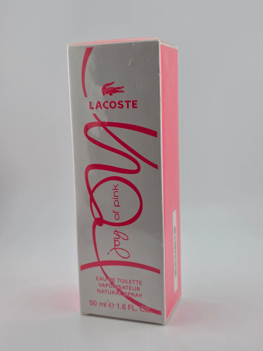 Lacoste Joy of Pink Eau de Toilette 50ml, Vintage Damenparfum in rosa-weißer Verpackung, Rarität