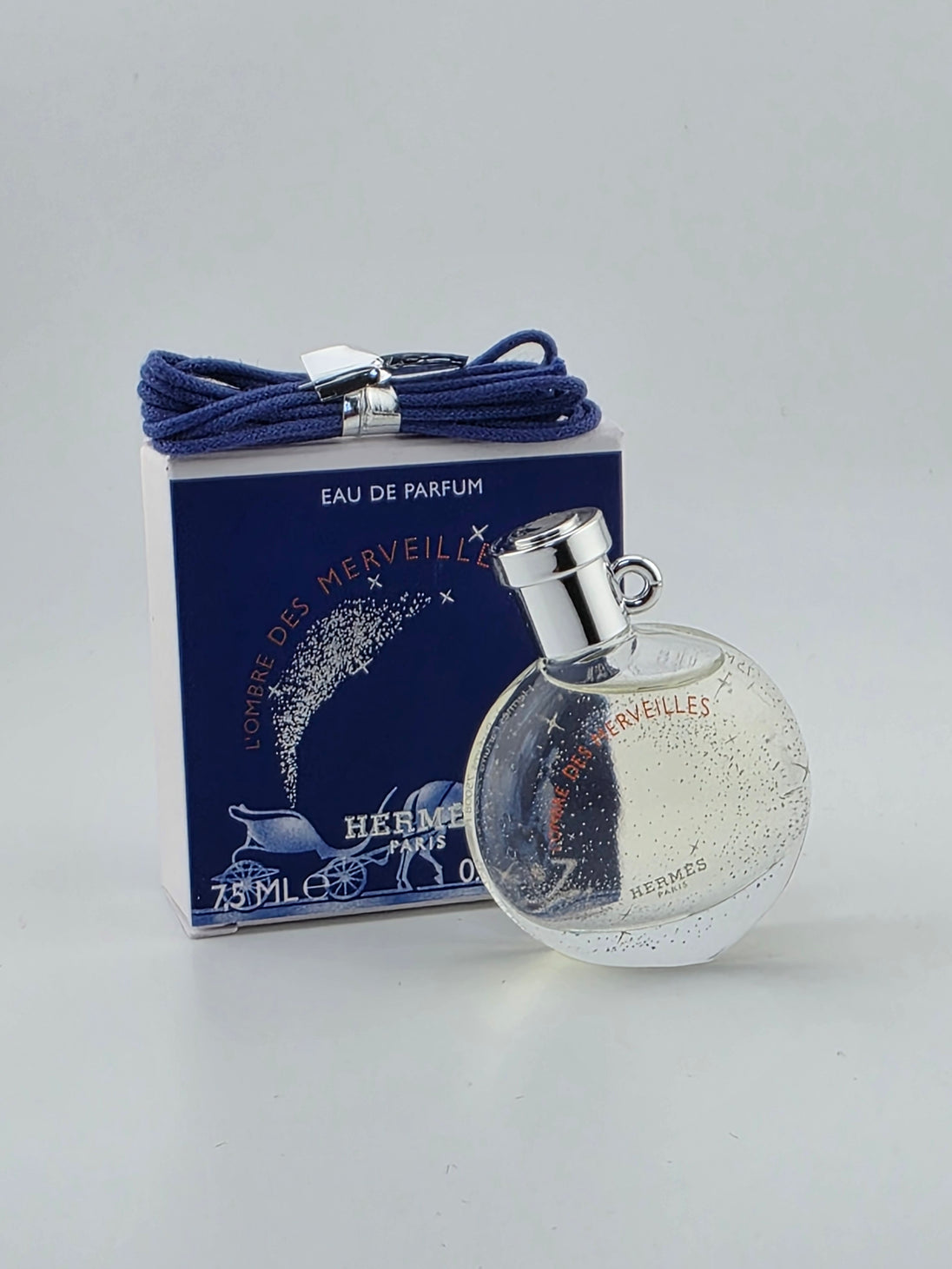 Hermès L'Ombre des Merveilles Eau de Parfum 7,5ml Miniatur, Rarität mit Halsband, limitierte Collector's Edition