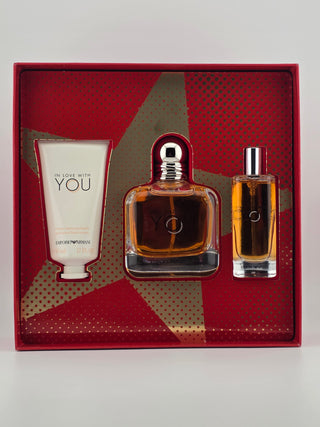 Emporio Armani In Love With You Geschenkset: Eau de Parfum 100ml, Miniatur & Handcreme 50ml, limitiert