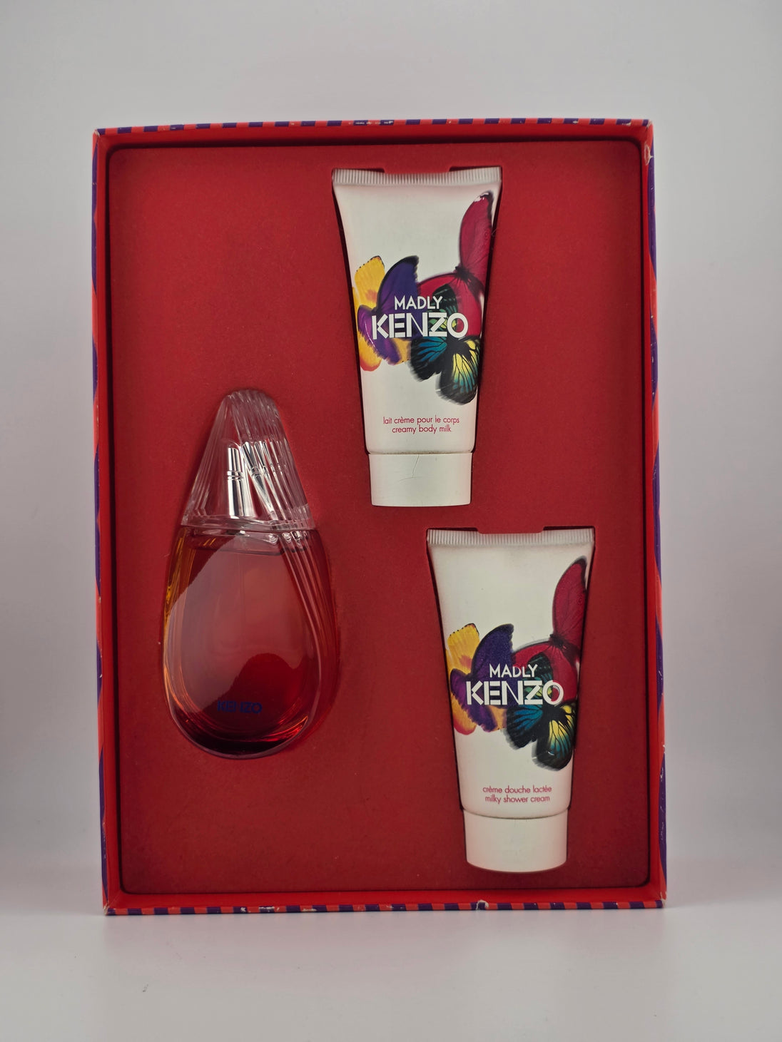Vintage Kenzo Madly Kenzo Geschenkset mit Eau de Parfum, Body Milk & Duschcreme – Rarität für Sammler