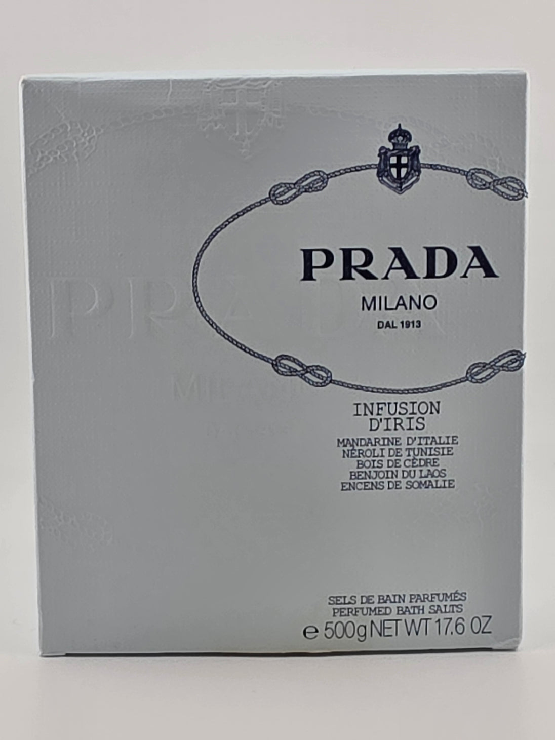 Prada Infusion d'Iris 500g Parfümierte Badesalze, Vintage Rarität, Eau de Parfum Kollektion