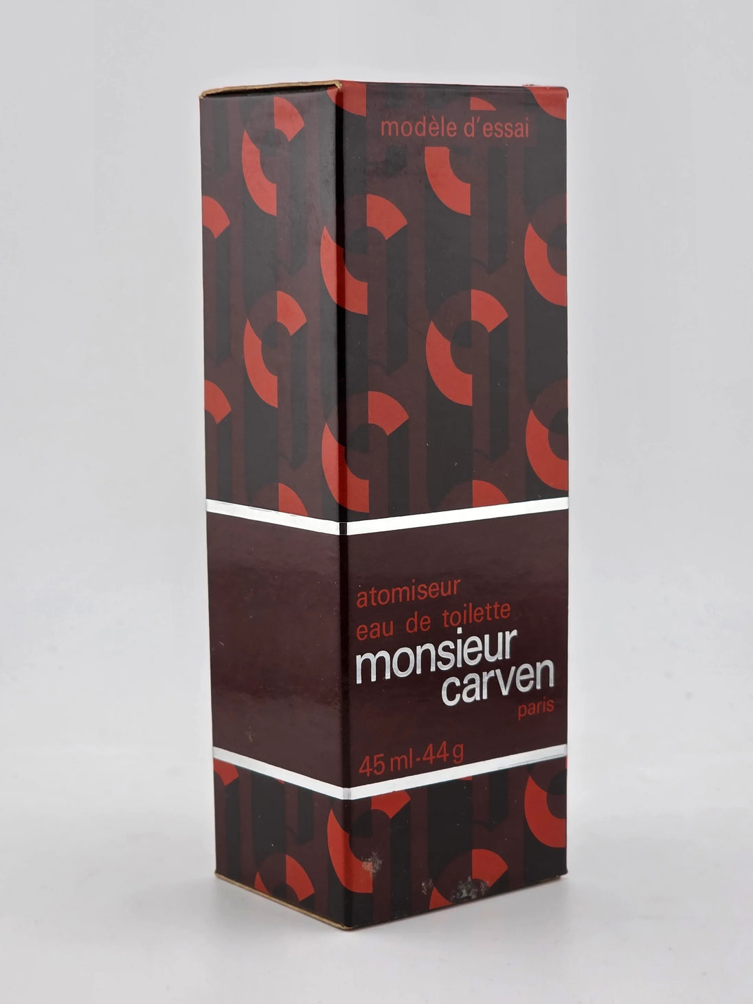 Vintage Monsieur Carven Eau de Toilette, 45ml Atomiseur, seltene Sammlerbox