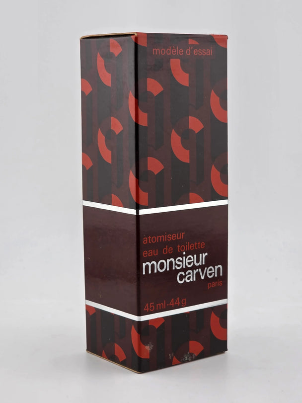 Vintage Monsieur Carven Eau de Toilette, 45ml Atomiseur, seltene Sammlerbox