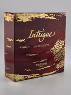 Vintage Carven Intrigue Eau de Toilette in original weinroter Gold-Verpackung, Rarität.