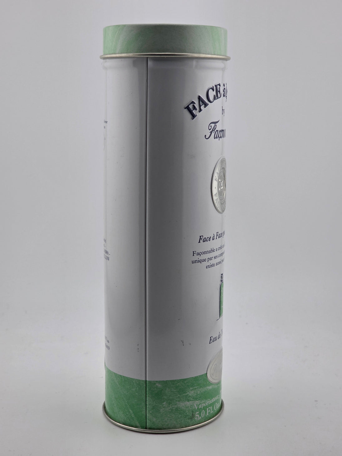 Vintage Face à Face Parfum, 5.0 Fl. Oz. Eau de Toilette in zylindrischer Dose, Rarität.