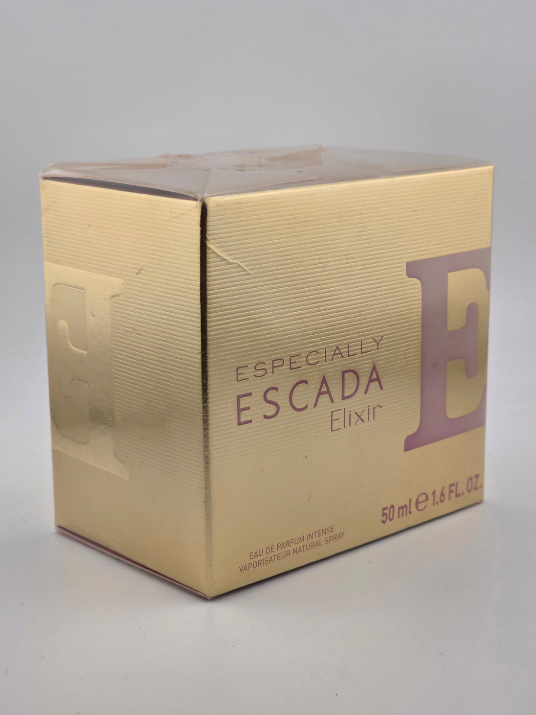 Vintage Escada Especially Elixir Eau de Parfum Intense, 50ml, goldene Verpackung