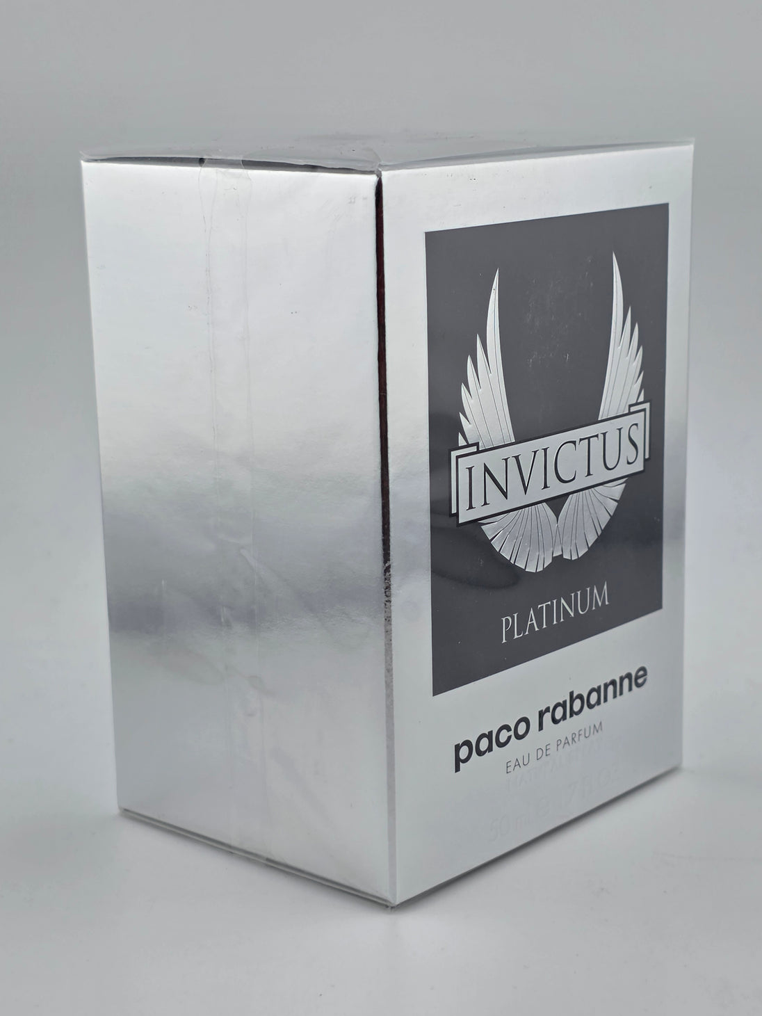 Paco Rabanne Invictus Platinum Eau de Parfum Herrenparfum in silberner Verpackung