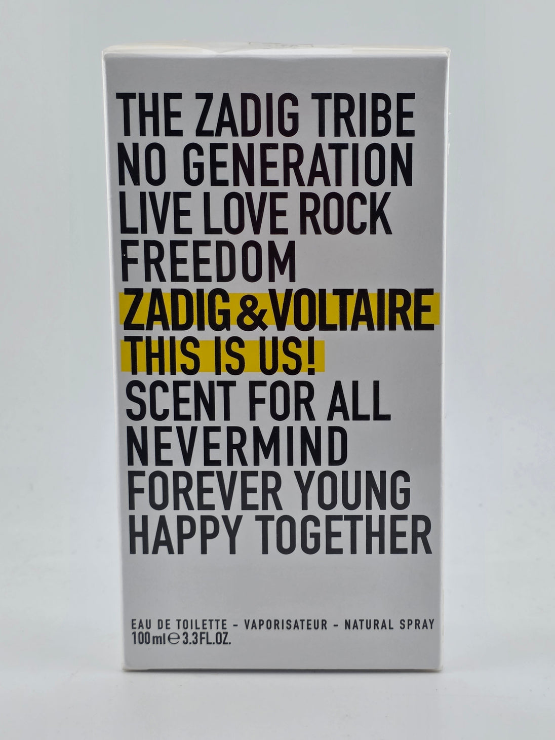 Zadig & Voltaire This Is Us Eau de Toilette, 100ml, Parfüm-Verpackung
