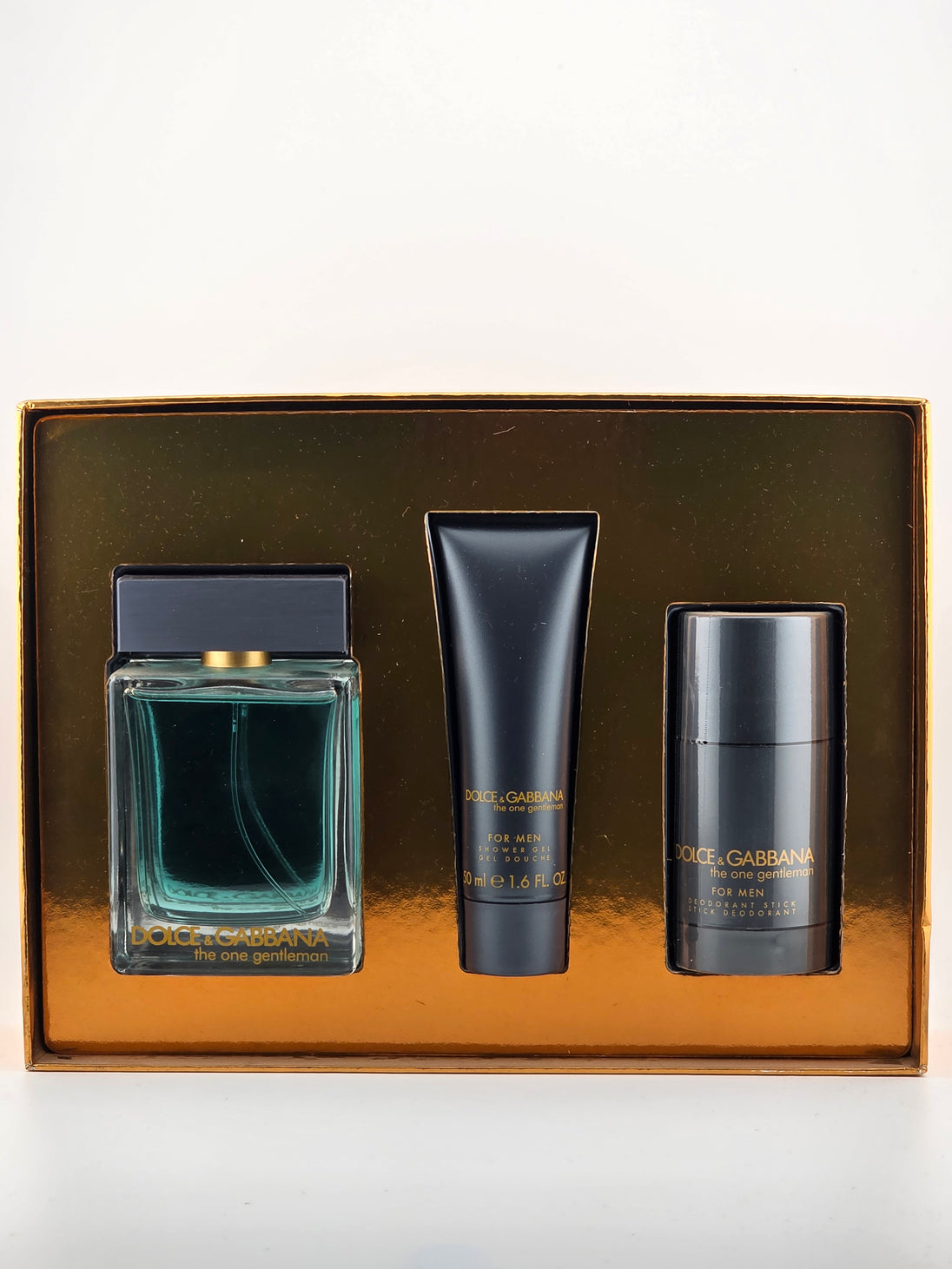Dolce & Gabbana The One Gentleman Set für Herren mit Eau de Toilette, 50ml Duschgel und Deodorant