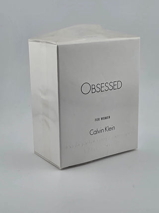 Vintage Calvin Klein Obsessed Eau de Parfum Spray für Damen, weiße Verpackung.