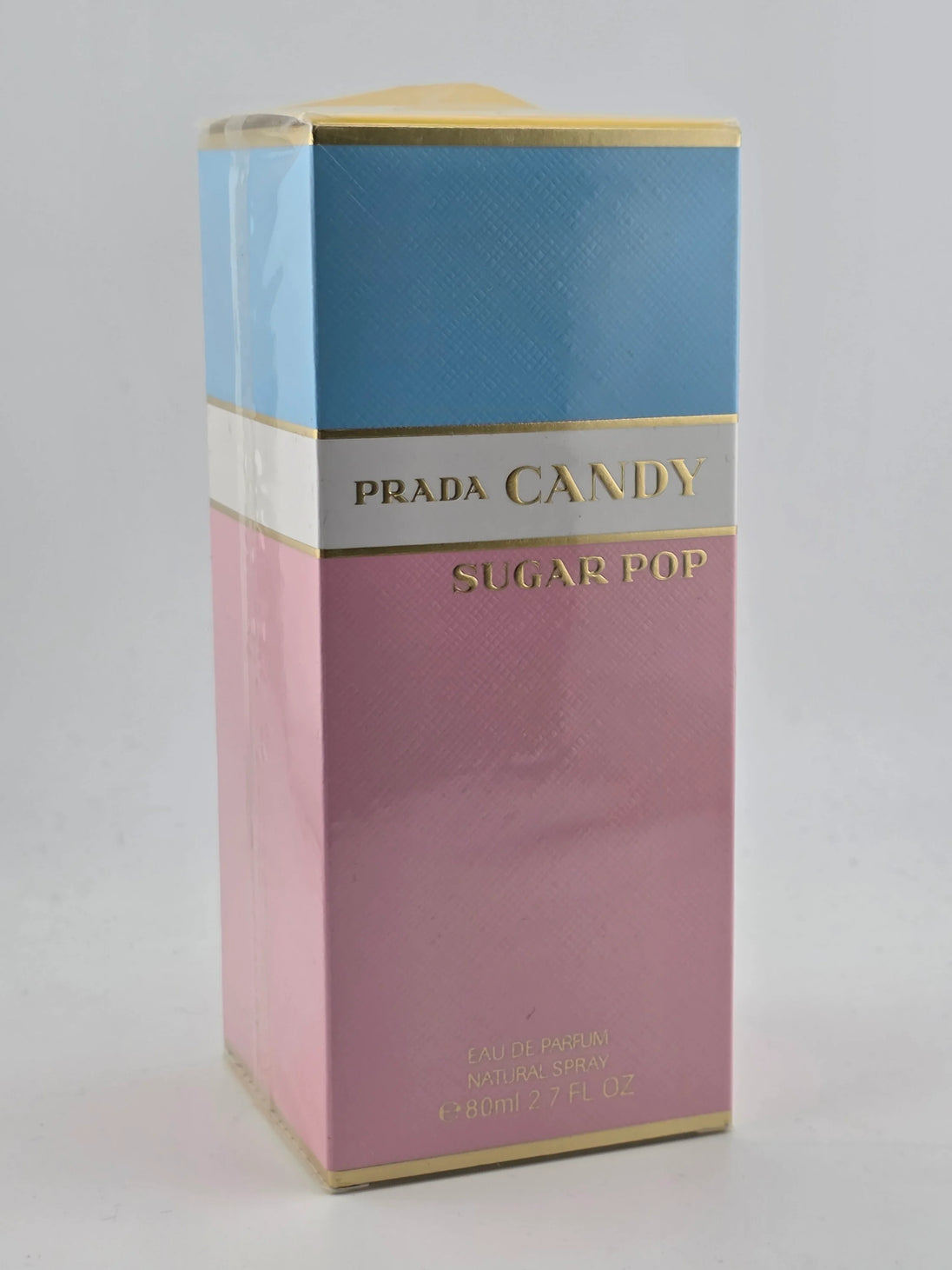 Prada Candy Sugar Pop Eau de Parfum, 80ml, im originalen blau-rosa Karton.