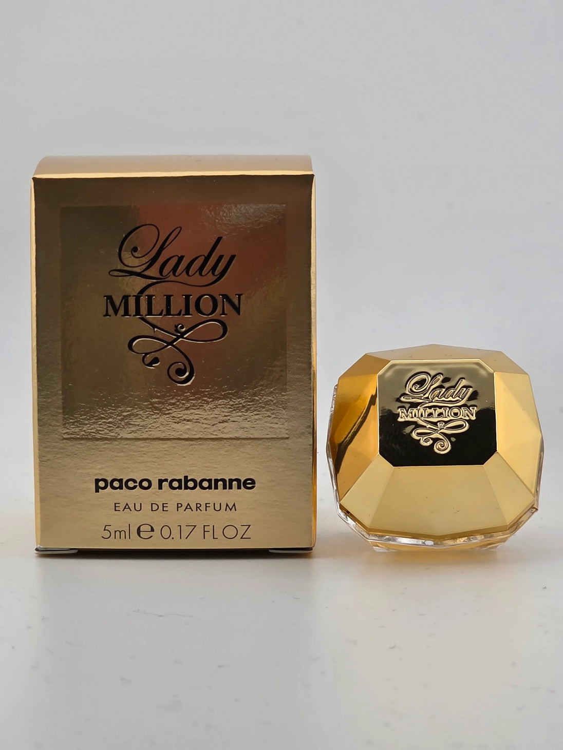 Paco Rabanne Lady Million Eau de Parfum Miniatur, 5ml, goldene Sammlerbox
